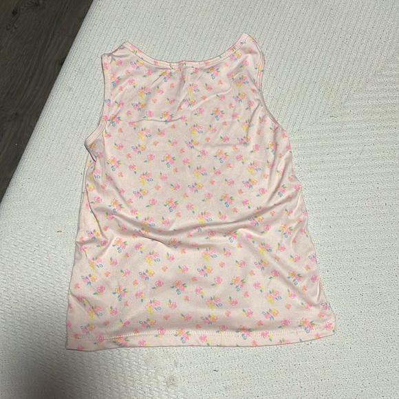 Girls flower pink tank Top size 7/8 - Picture 2 of 2